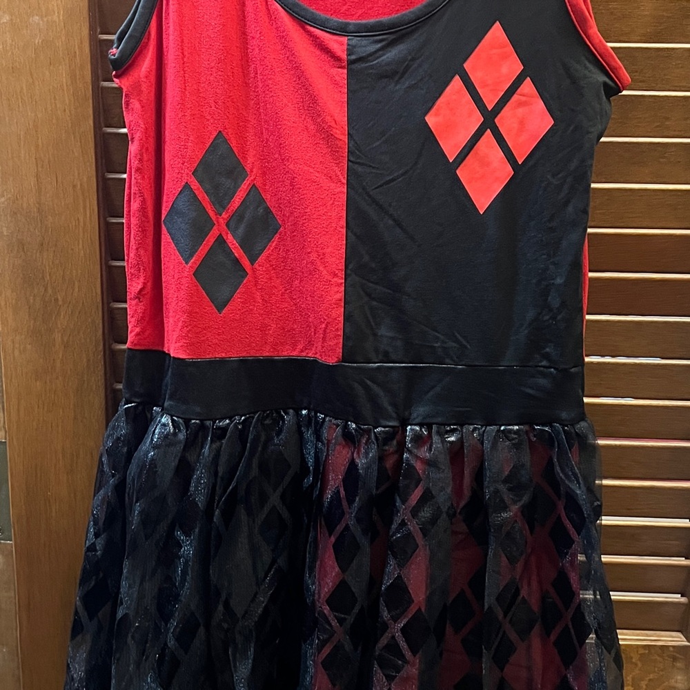 harley quinn black and red dress | Costumes | Harley Quinn Themed Harlequin Kids Costume festive gown Size:56 Long Jacket+50 Waist Adjust 46 to 52)(Height:6